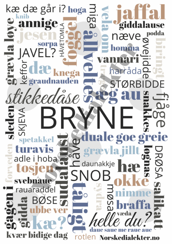 Dialektplakat Bryne