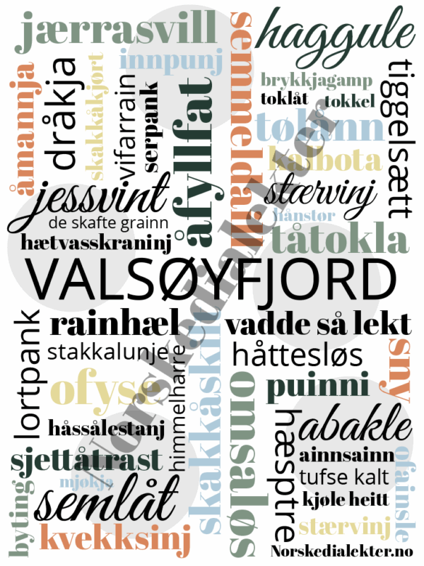 Dialektplakat Valsøyfjord